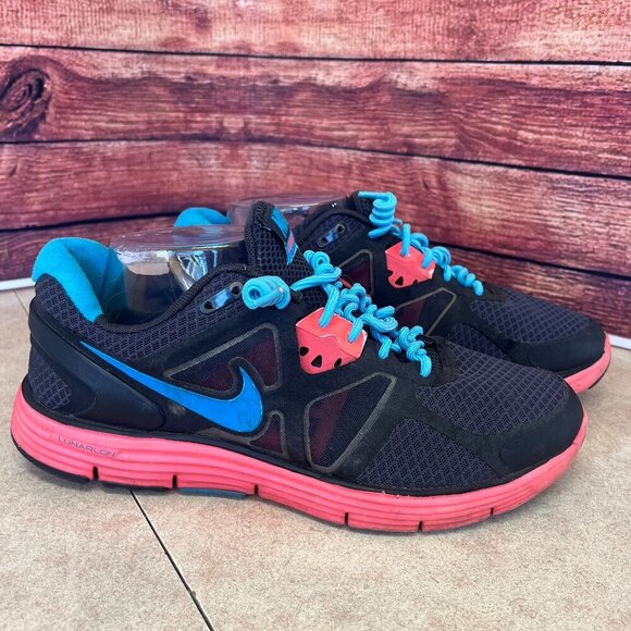 Nike Lunarglide+ 3 Running Shoes Low Top Lace Up Mesh Sneakers - Picture 1 of 10